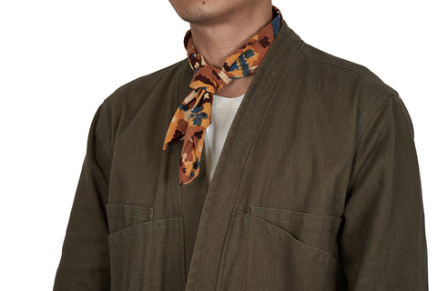 Mustard Biscuits Block Print Neckerchief