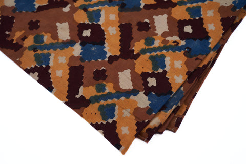 Mustard Biscuits Block Print Neckerchief