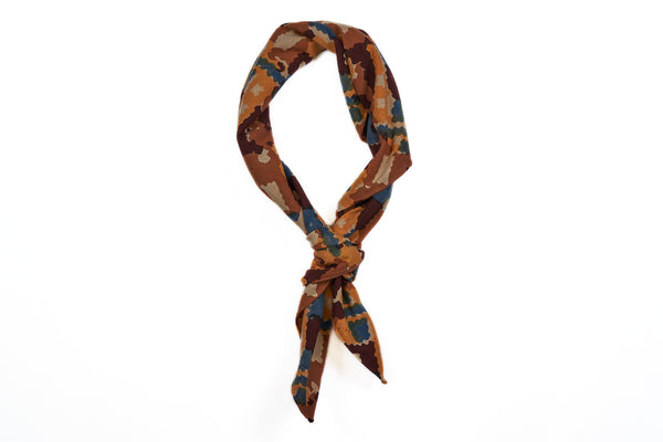 Mustard Biscuits Block Print Neckerchief