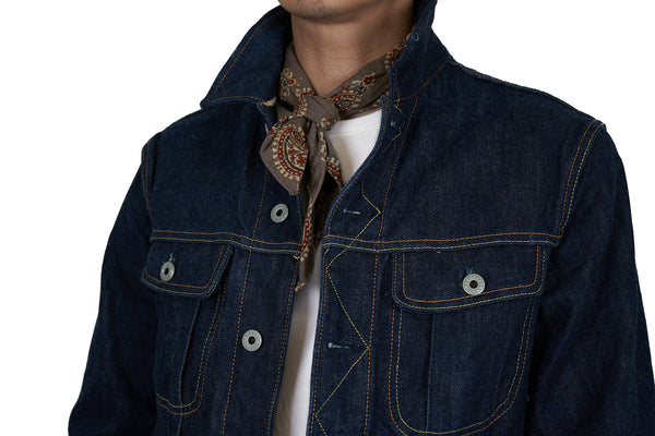 Taupe Paisley Block Print Neckerchief