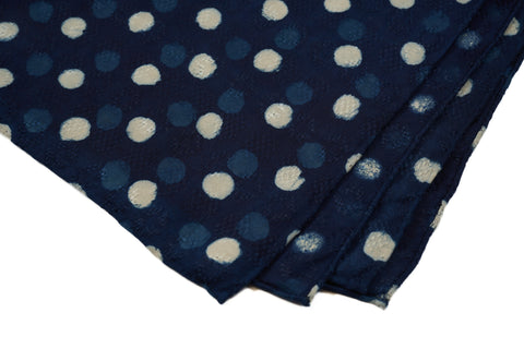 Indigo Spots Block Print Neckerchief