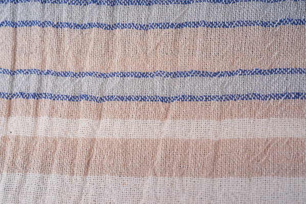 Scarf: Khaki Stripes Cotton Crepe