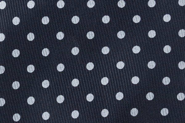 Navy-White Printed Spots Bow Tie