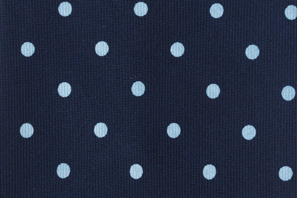 Navy-Light Blue Printed Spots Bow Tie