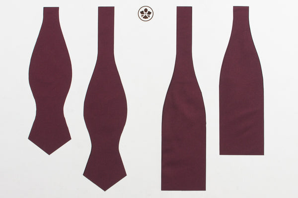 Burgundy Nailhead Bow Tie