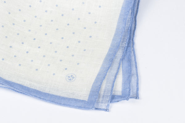 Blue Spots Linen Silk