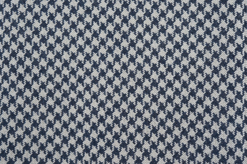 Blue Houndstooth in Silk/Wool