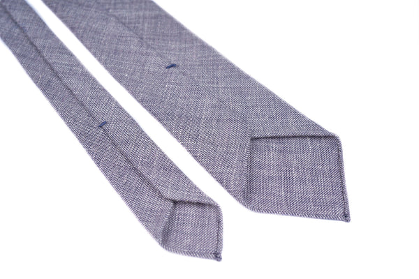 Purple White Wool Silk Linen