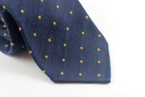 Blue-Yellow Spots in Silk Wool