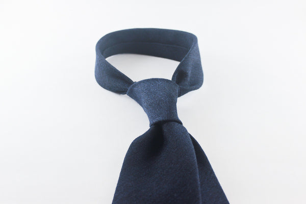 Blue Mélange Twill in Wool Silk