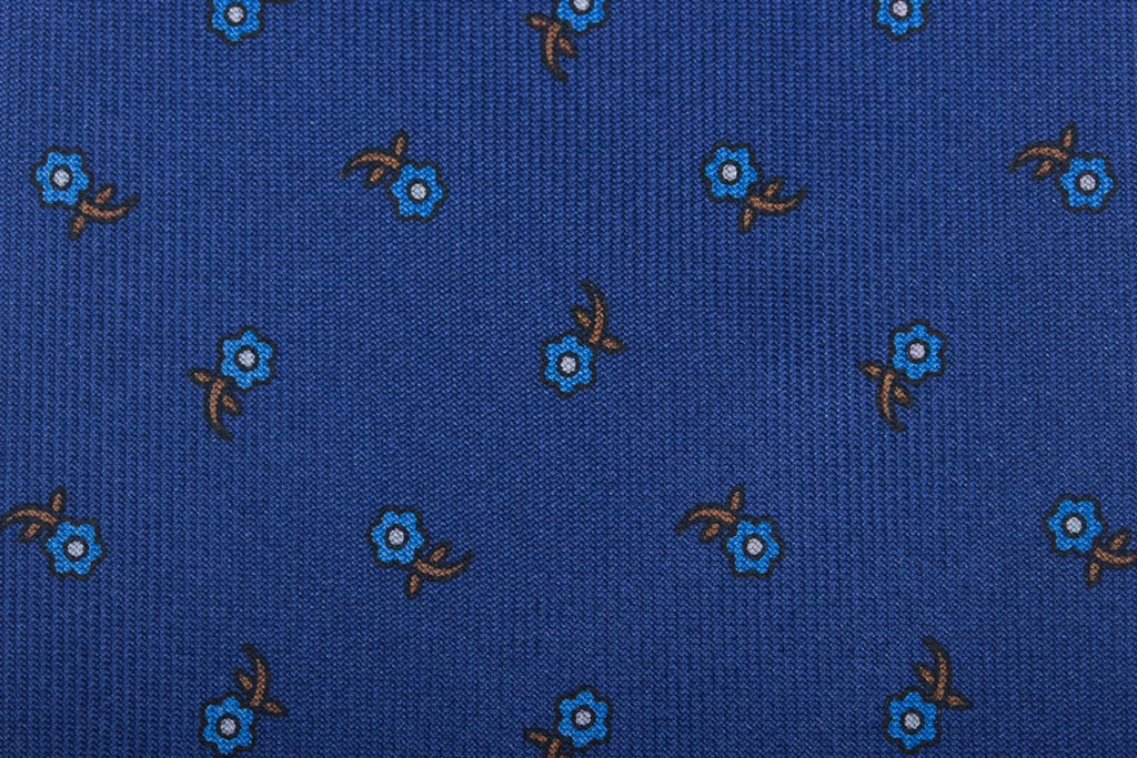 Blue Small Flowers Bow Tie