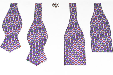 Purple Hexagons Bow Tie