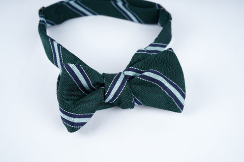 Green-Light Blue Racing Stripes Bow Tie (last piece)