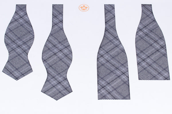 Smokey Grey Glencheck Bow Tie