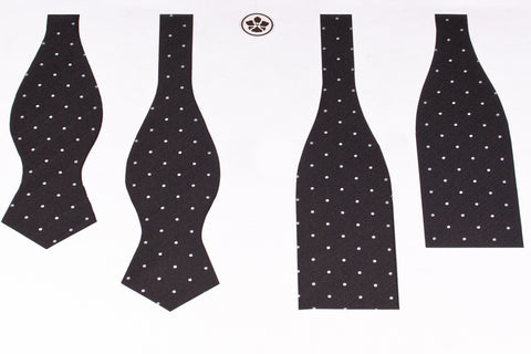 Brown-White Dots Bow Tie