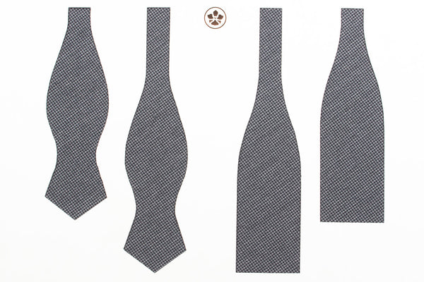 Black-Grey Houndstooth Bow Tie