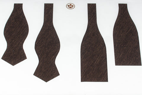 Solid Chocolate Shantung Bow Tie