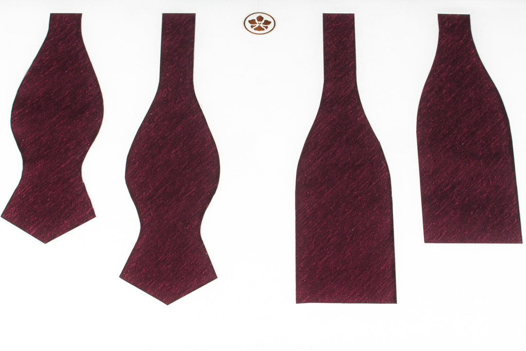 Solid Sangria Shantung Bow Tie