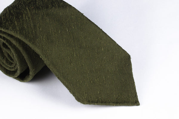 Solid Olive Shantung