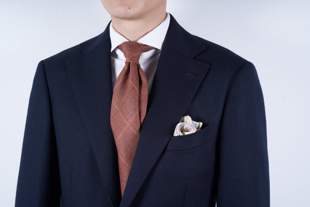 Brick Basketweave Wool Unlined Six-Fold Necktie – Vanda Fine Clothing