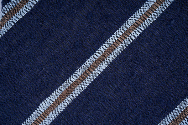 Blue-Orange Shantung Stripes (last piece)