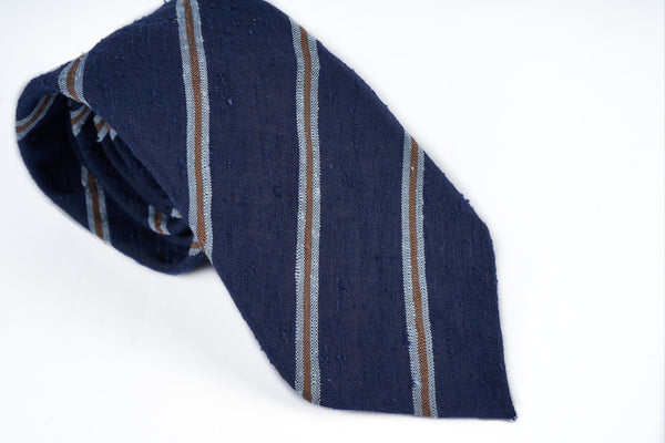 Blue-Orange Shantung Stripes (last piece)