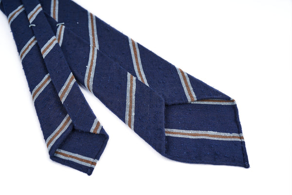 Blue-Orange Shantung Stripes (last piece)