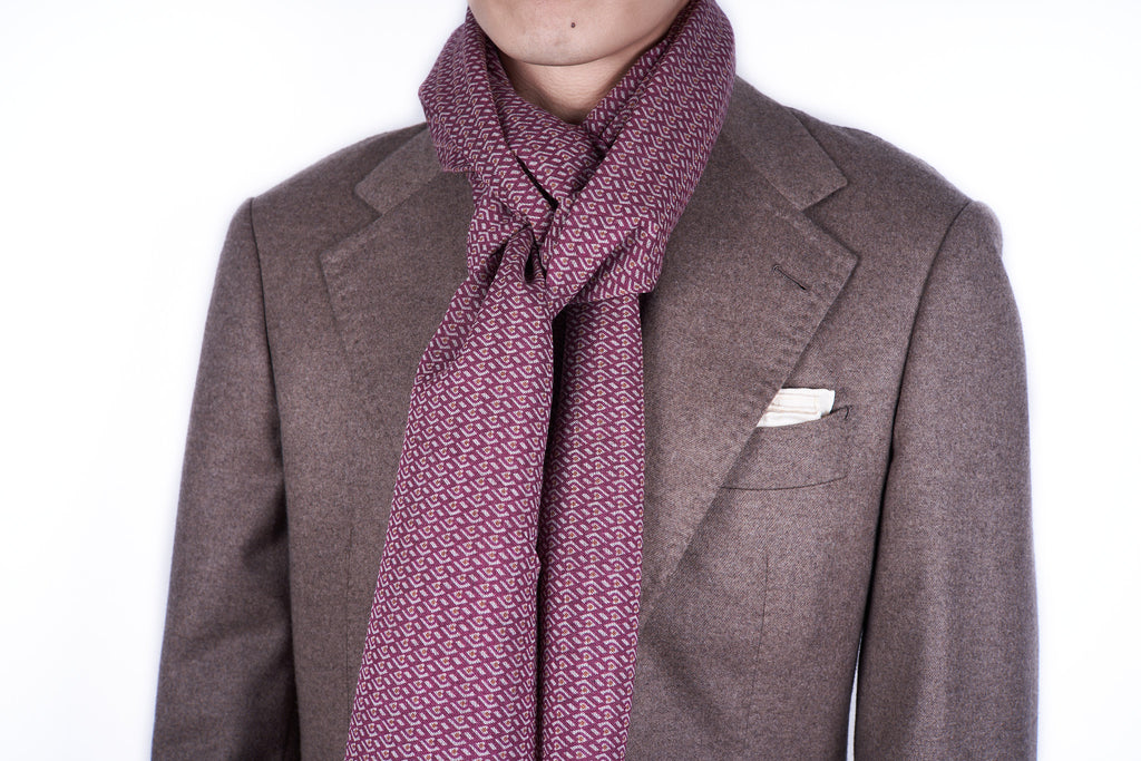 Purple Geo Handrolled Pure Wool Scarf – Vanda Fine Clothing