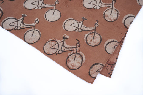 Latte Bicycles Block Print Neckerchief